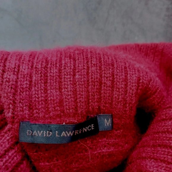 David Lawrence Red Pink Waffle Jumper M Fit 8 - 10 Cashmere Angora Lambswool - Picture 5 of 9